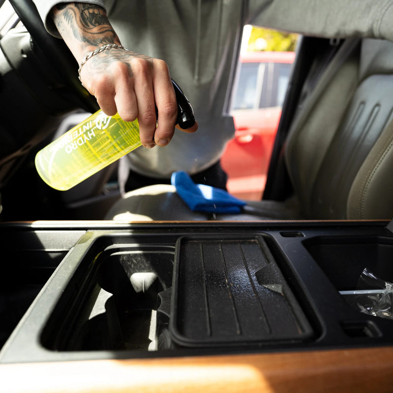 Load image into Gallery viewer, Car Interior Cleaner + Brush Set HYDRO UK DETAILING INTERIOR CAR CLEANING SPRAY

