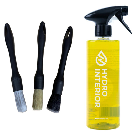 Car Interior Cleaner + Brush Set HYDRO UK DETAILING INTERIOR CAR CLEANING SPRAY