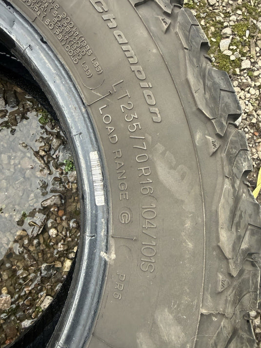 4 X BF GOODRICH 235/70/16 235 70 R16 104S T/A RWL 235 70 16 ALL TERRAIN