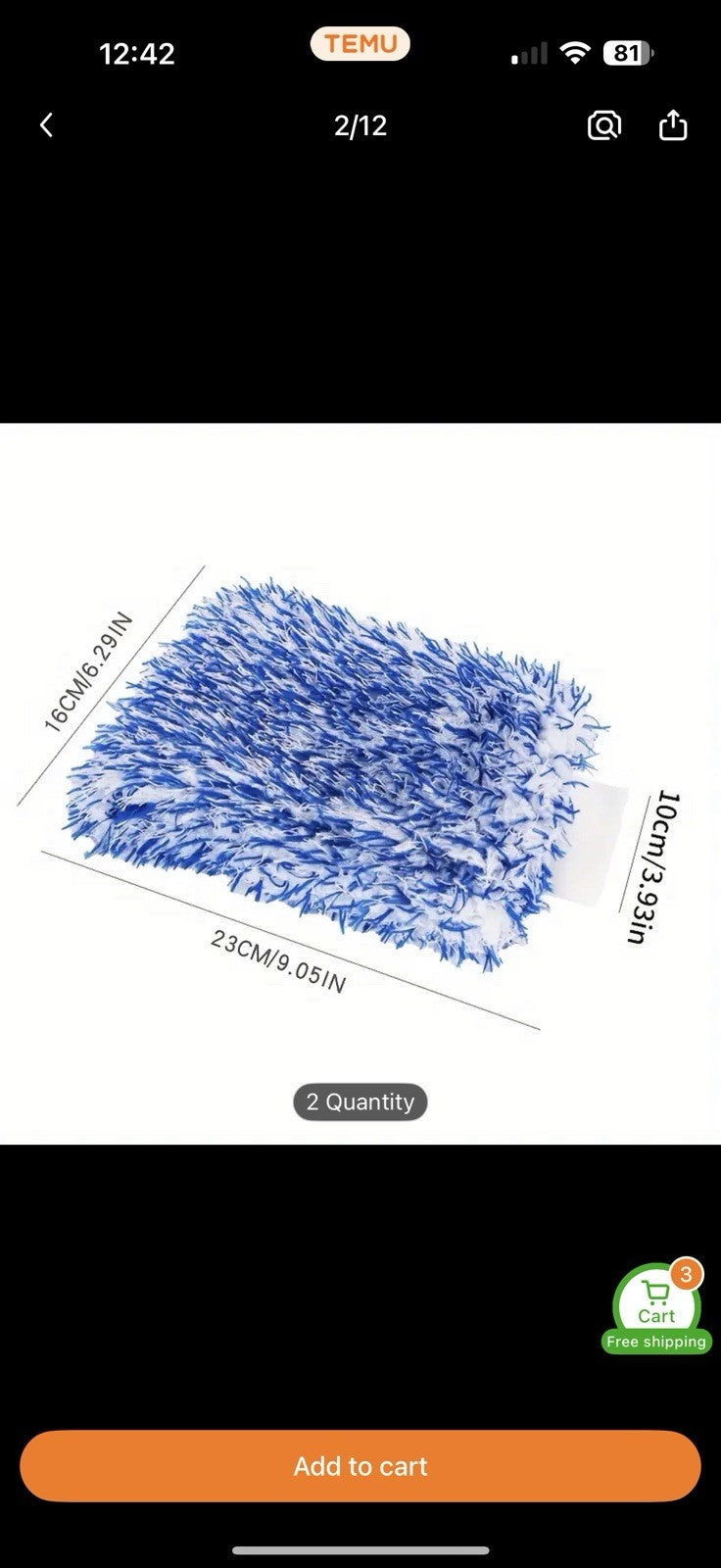 Load image into Gallery viewer, Car Wash Mitt Glove Luxury Microfibre Washing Detailing - DANS DETAILING

