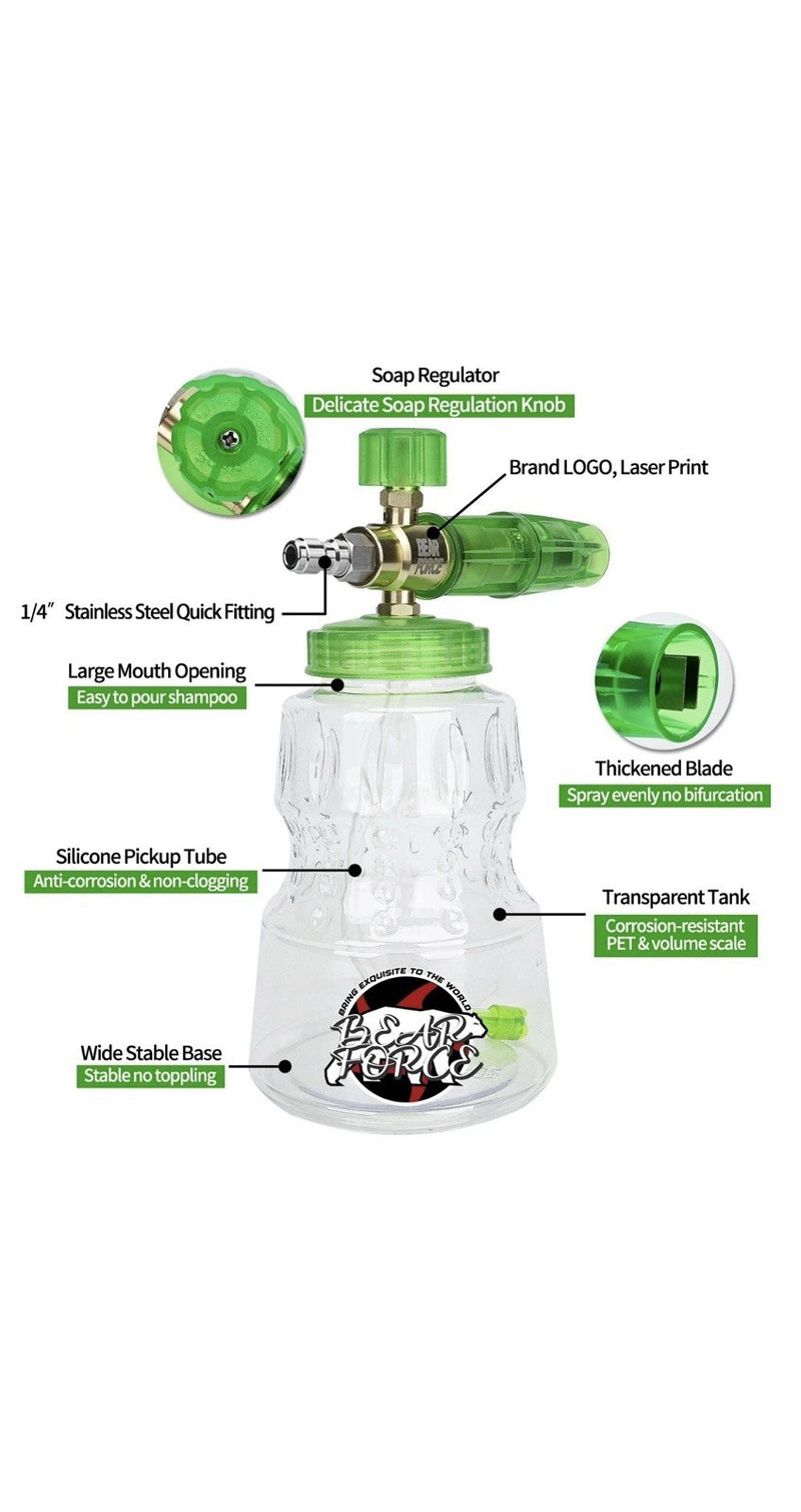 Load image into Gallery viewer, SNOW FOAM BOTTLE LANCE BLASTER BOTTLE - WIDE BOTTLE 1L - QUICK RELEASE FREE MITT
