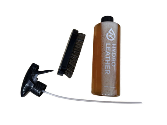 Leather Seat Cleaner Car Seats Set  Hydro Leather Cleaner and Leather Brush Set