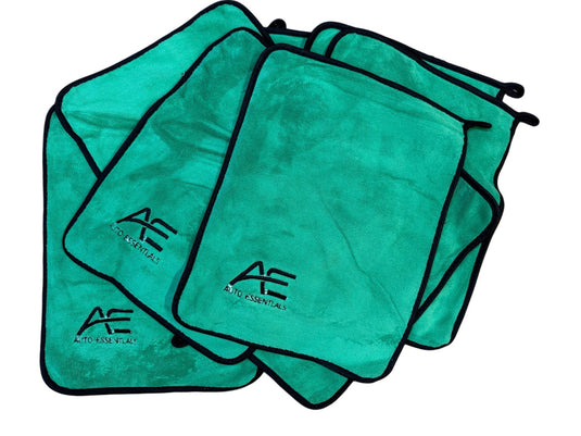 10-Pack Microfibre Cleaning Cloths GREEN Double Sided Auto Essentials