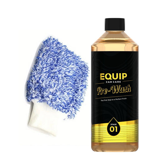 CAR CARAVAN MOTOR HOME MOTOR BIKE  - DETAILING PRE WASH AND WASH MITT - EQUIP