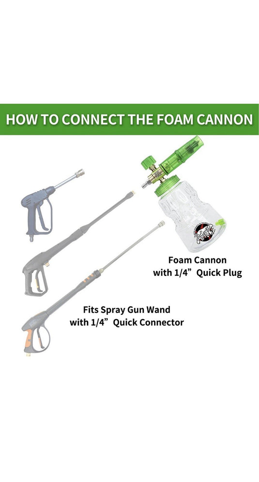 SNOW FOAM BOTTLE LANCE BLASTER BOTTLE - WIDE BOTTLE 1L - QUICK RELEASE FREE MITT