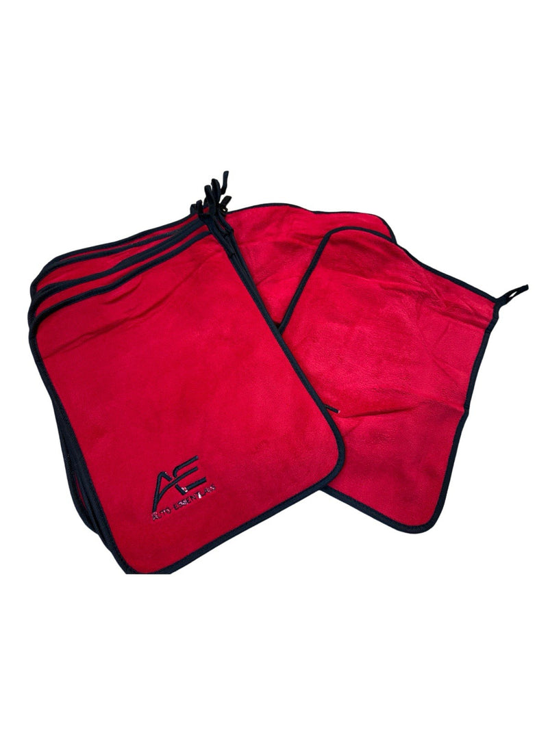 Load image into Gallery viewer, 10-Pack Microfibre Cleaning Cloths RED Double Sided Auto Essentials
