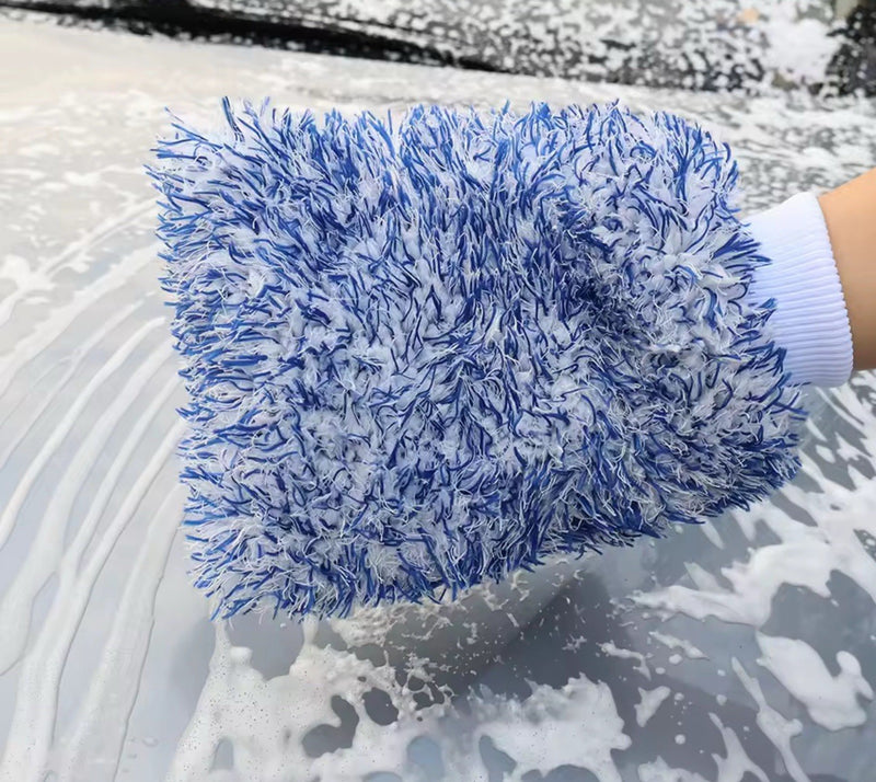 Load image into Gallery viewer, Car Wash Mitt Glove Luxury Microfibre Washing Detailing - DANS DETAILING
