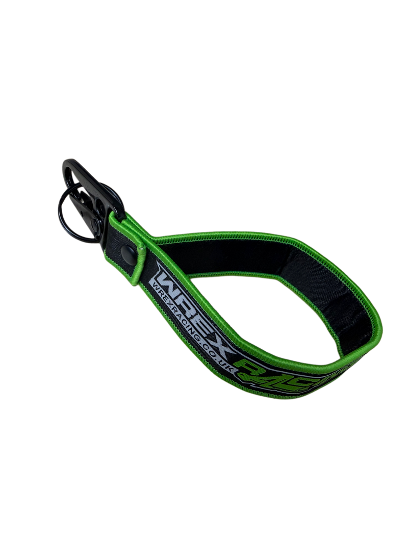 Load image into Gallery viewer, WREX RACING LOOPED KEY TAG WITH CLIP + RESIN COVERED STICKER
