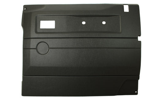 BLACK RIGHT HAND PUSH BUTTON FRONT DOOR CARD WITH ELECTRIC WINDOWS DEFENDER UPTO 2007