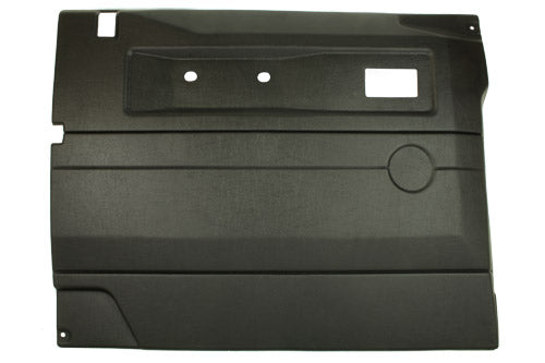 BLACK LEFT HAND PUSH BUTTON FRONT DOOR CARD WITH ELECTRIC WINDOWS DEFENDER UPTO 2007