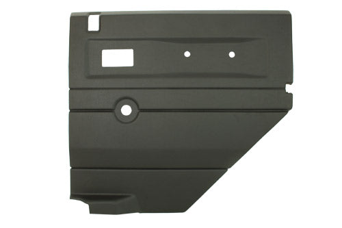 BLACK RIGHT HAND PUSH BUTTON REAR DOOR CARD WITH MANUAL WINDOWS DEFENDER UPTO 2007