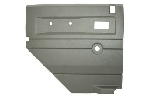 LGREY LEFT HAND PUSH BUTTON REAR DOOR CARD WITH MANUAL WINDOWS DEFENDER UPTO 2007