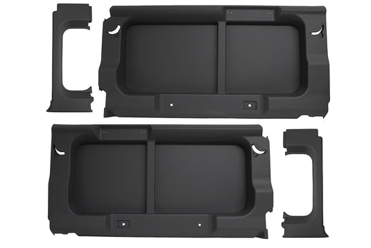 DEFENDER 110 COMMERCIAL BLACK REAR WINDOW TRIM PANELS WITHOUT WINDOWS