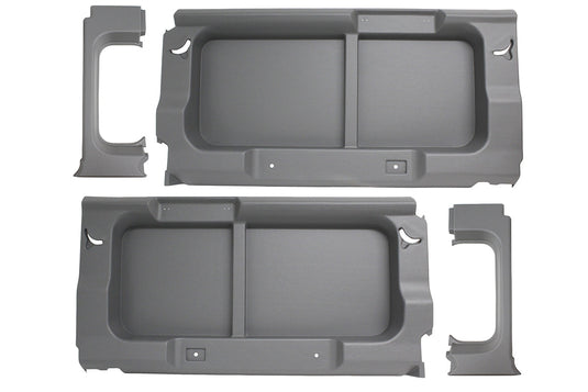 DEFENDER 110 COMMERCIAL LIGHT GREY REAR WINDOW TRIM PANELS WITHOUT WINDOWS