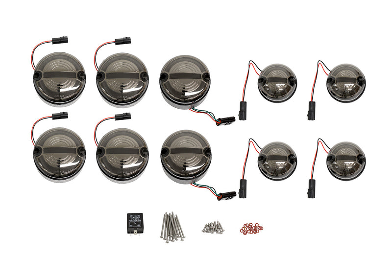 Load image into Gallery viewer, 95MM HALO AND BAR STYLE LED DEFENDER LIGHT KIT - SMOKED
