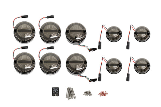 95MM HALO AND BAR STYLE LED DEFENDER LIGHT KIT - SMOKED