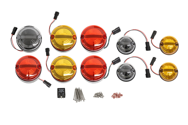 Load image into Gallery viewer, 95MM HALO AND BAR STYLE LED DEFENDER LIGHT KIT - COLOURED
