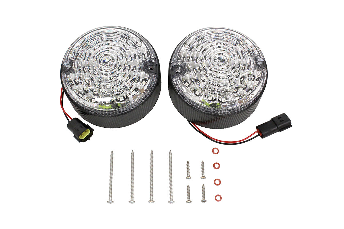 95MM SCROLLING STYLE LED DEFENDER REAR INDICATOR KIT - CLEAR – Wrex ...