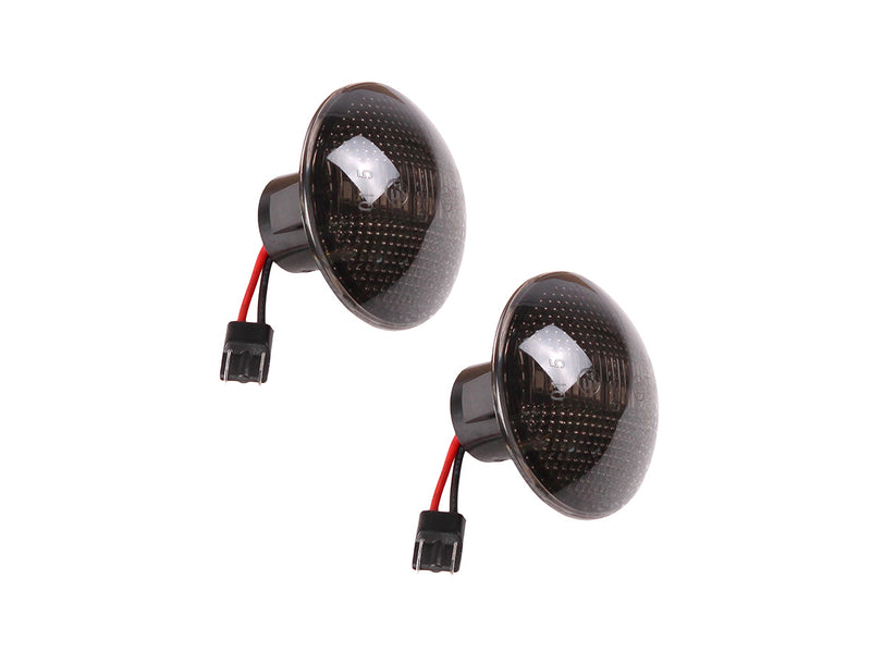 Load image into Gallery viewer, PAIR OF LED SEQUENTIAL SIDE REPEATER LAMPS SMOKED RANGE ROVER L322
