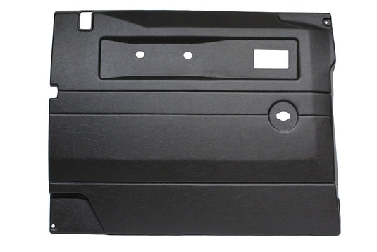 BLACK LEFT HAND PUSH BUTTON DOOR CARD WITH MANUAL WINDOWS DEFENDER 2007 ON