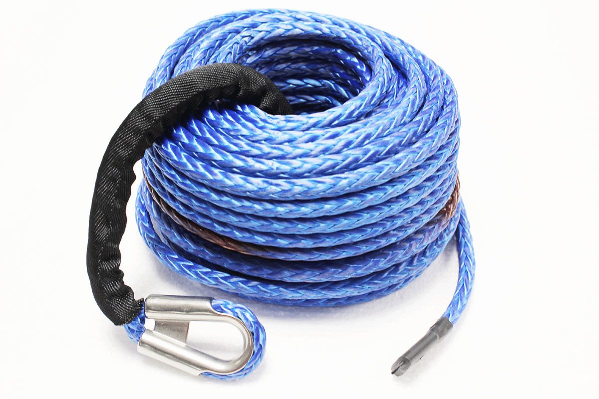 BLUE 27M X 10MM SYNTHETIC WINCH ROPE FOR TF3320 AND TF3301 WINCHES ...