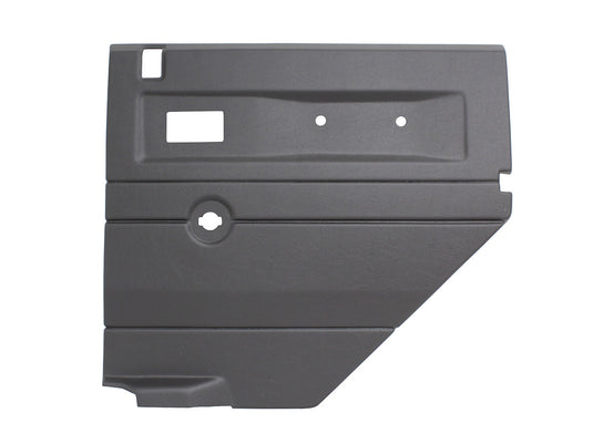 GREY RIGHT HAND PUSH BUTTON REAR DOOR CARD WITH MANUAL WINDOWS DEFENDER 2007 ON