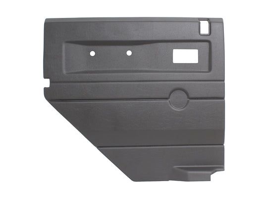 GREY LEFT HAND PUSH BUTTON REAR DOOR CARD WITH ELECTRIC WINDOWS DEFENDER 2007 ON
