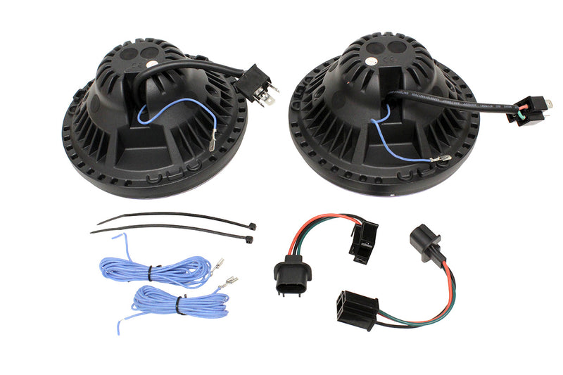 Load image into Gallery viewer, 7 INCH HALO AND BAR SMOKED LED HEADLIGHTS RIGHT HAND (PAIR)
