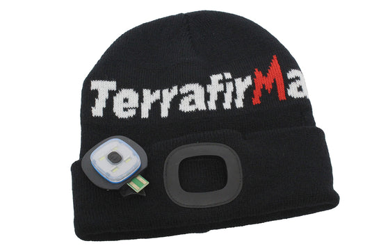 TERRAFIRMA 80 LUMENS USB RECHARGEABLE LED BEANIE HAT