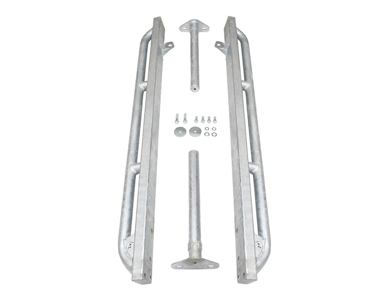 Load image into Gallery viewer, TERRAFIRMA GALVANISED ROCK SLIDERS WITH TREE BARS DEFENDER 90
