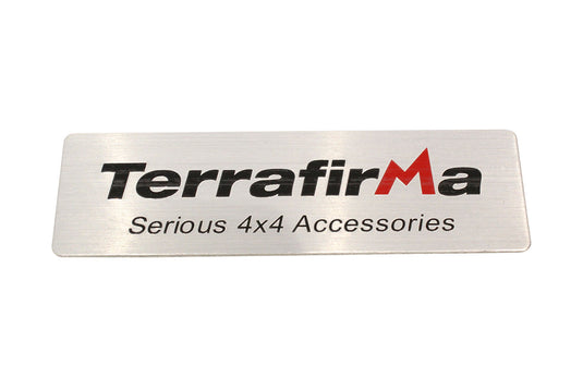 TERRAFIRMA METAL BADGE: SELF ADHESIVE
