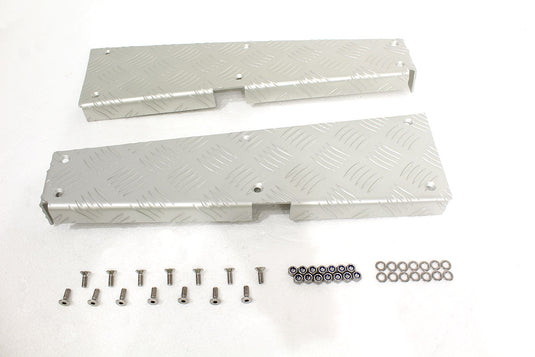 REAR CORNER CHEQUER PLATE KIT - SILVER - DEFENDER 110 PRE - 2007