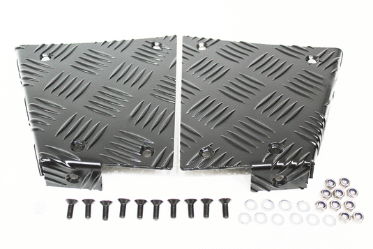 REAR CORNER CHEQUER PLATE KIT - BLACK - ALL DEFENDER 90