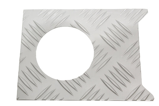 FUEL FILLER SURROUND CHEQUER PLATE - SILVER - PRE - TD5