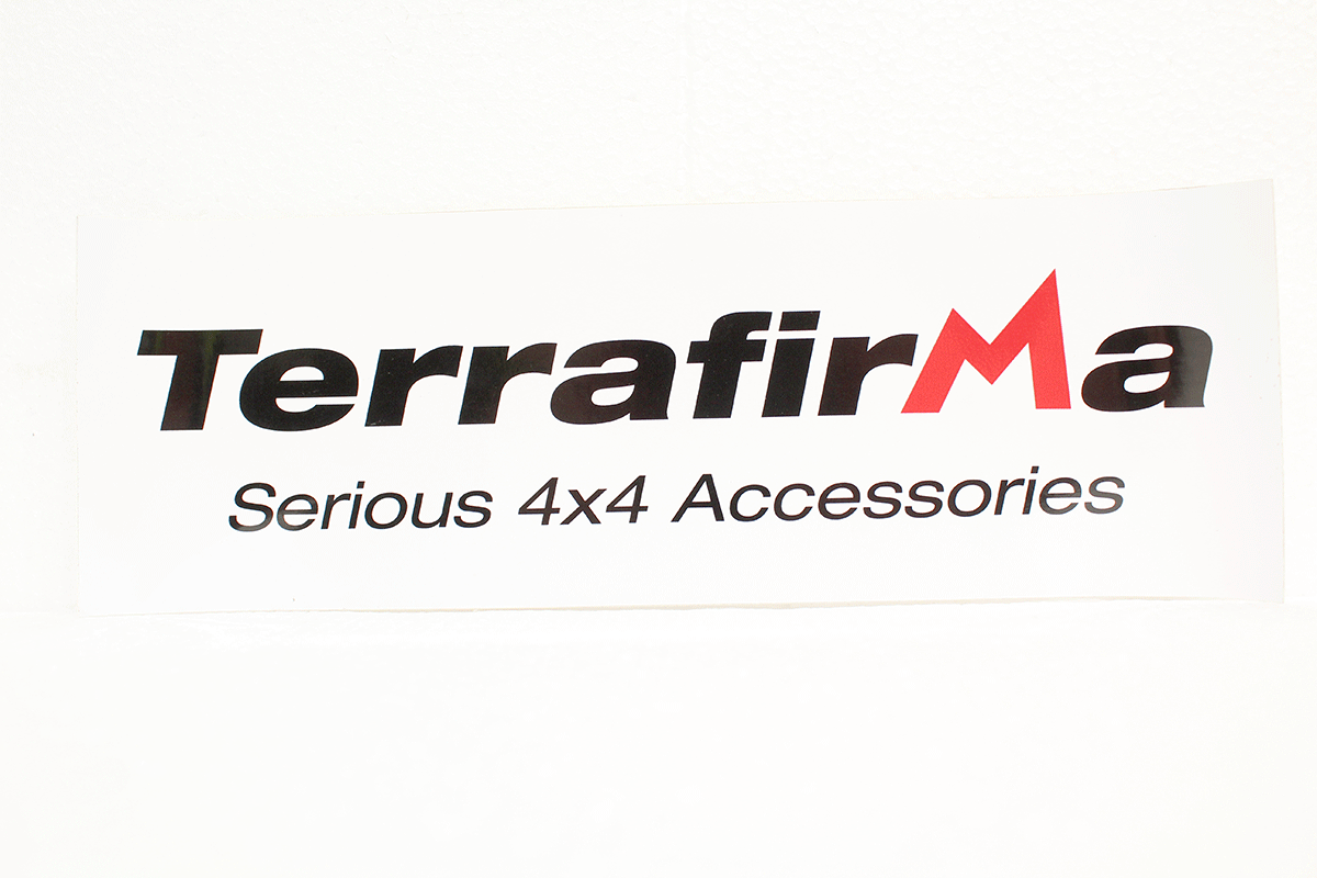 TERRAFIRMA STICKER 300MM X 100MM – Wrex Racing ltd