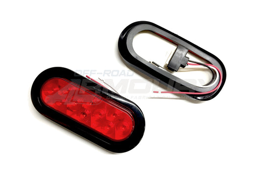 Oval 6 INCH LED RED Tail Light